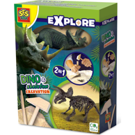 SES CREATIVE Arheološki set, Explore Dino and Skeleton Excavation Triceratops