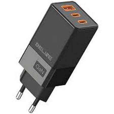 BELINE Kućni punjač BLN3CB65 GaN, 65W, PD3.0/QC3.0, 2xUSB-C/USB-A, crni