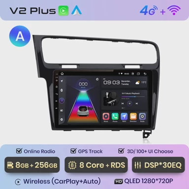 Multimedia za VW GOLF VII Golf7 2013-2017 - V2 PLUS, 8G 256G, 3D