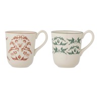 BLOOMINGVILLE Krem šalice u setu 2 kom s božićnim motivom od kamenine 300 ml Beth