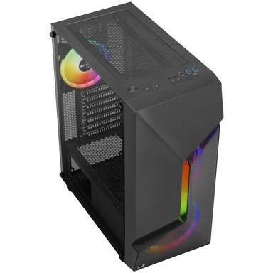AEROCOOL Kućište Scape v2, mid tower, ATX, kaljeno staklo, crno