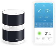 NETATMO Senzor vjetra za vremensku stanicu, 16 cm, crni