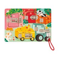 JANOD Didaktička igračka Ploča s bravama, 3+