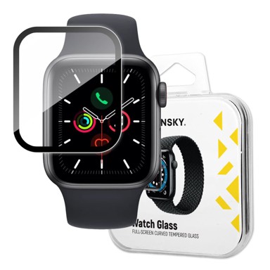 WOZINSKY Hibridno staklo za Apple Watch 6 44 mm / Watch 5 44 mm / Watch 4 44 mm / Watch SE 44 mm crno