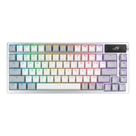 ASUS Gaming tipkovnica ROG Azoth, USB + RF Wireless + Bluetooth, RGB, bijela