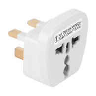 Adapter UK utikač na univerzalnu AC utičnicu, bijeli