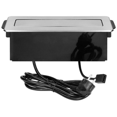 ORNO Produžni kabel sa 2 x Schuko,2 x USB utičnice,HDMI,ugradbena - OR-GM-9016(GS)/B-G