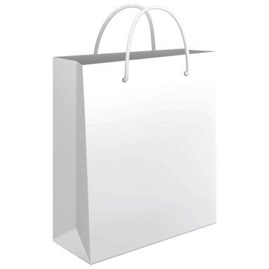 FORNAX Vrećica ukrasna, 24x39x9 cm sjajna plastifikacija, bijela