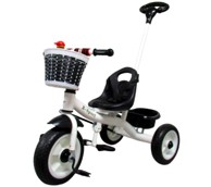 Tricikl T8 EVA kotači, bicikl na guranje, bijeli i crni