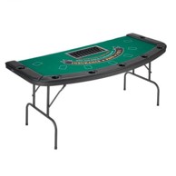 VEVOR Poker stol za 7 igrača sklopivi, crni
