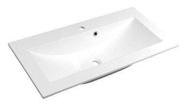 SAPHO YUKON Sudoper, 80x45 cm, lijevani mramor, bijela