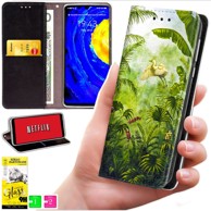 BLUEMOON Futrola tipa novčanik za Oppo Reno 14F / 14 FS 5G - maska s uzorkom + zaštitno staklo 9H