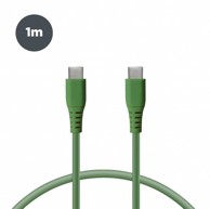 KSIX Kabel USB-C na USB-C 1 m, zeleni