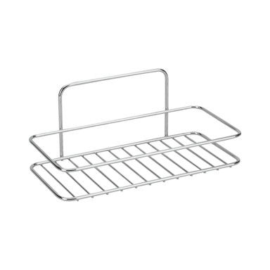 METALTEX Polica Luxy kupaonska željezna viseća/s postavljanjem bez bušenja, sjajno srebrna