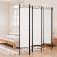 Sobna pregrada s 6 panela 240 x 200 cm od tkanine bijeli