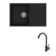 CARYSIL Set sudopera i slavine Enigma, crna