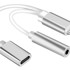 APTEL Adapter USB tip C muški i ženski na audio priključak 3,5 mm, srebrni