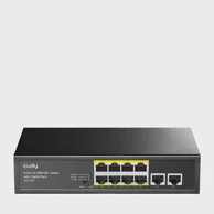 CUDY Switch FS1010P Fast Ethernet, PoE, crni