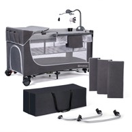 KINDERKRAFT Putni krevetić Leody, sivi