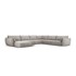 MAZZINI SOFAS Svijetlo siva kutna garnitura (desni kut) Vanda, 384x284x85 cm