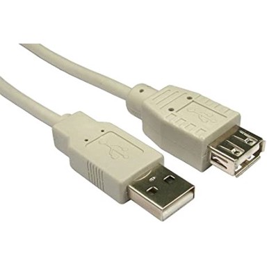 Kabel USB2.0 TIP A-A M/F, 1.8m, bež