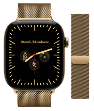 APPLE Pametni sat Watch Series 12 GPS + Cellular, 42 mm, kućište od titana Radiant Gold, milanska narukvica Radiant Gold