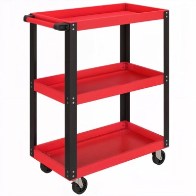 HOMESTAR Kolica za alat s 3 razine, 70,5 x 35 x 82,5 cm, crvena