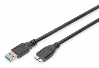 DIGITUS USB 3.0 A-B mikro kabel 0,25 m, crni