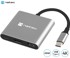 NATEC Docking stanica Fowler Mini, USB-C, 1x USB, 1x USB-C, 1x HDMI, sivi