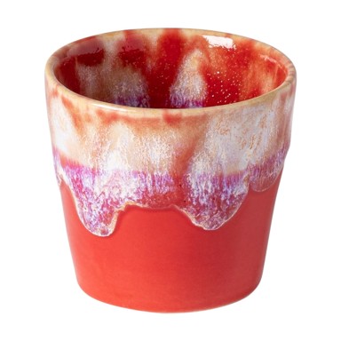 COSTA NOVA Crveno-bijela šalica za espresso od kamenine, 90 ml