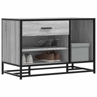 Klupa za cipele od konstruiranog drva i metala 80 x 40 x 53,5 cm, boja sivog hrasta sonoma