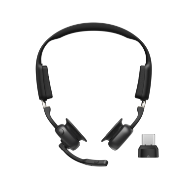 SHOKZ Slušalice OpenMeet UC, bežične, Bluetooth, za videokonferencije, koštana vodljivost, USB-C adapter