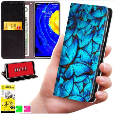 BLUEMOON Futrola tipa novčanik za Samsung Galaxy A36 / A56 - maska s otiskom i staklom 9H