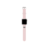 KARL LAGERFELD Silikonski remen za Apple Watch 38/40 mm, Choupettes Head, roza, KLAWMSLCP
