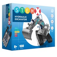STEMX STEM set Hidraulični pogonski bager, 130 dijelova, pokretanje vodom, učenje hidrotehnike, dob 8+