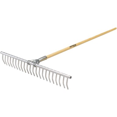 Vrtne grablje za lišće s drvenom drškom, 22 zuba, 1650 x 570 mm
