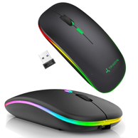 TRIADYN Bežični miš Callisto, Bluetooth/2,4 GHz, RGB, 1600 DPI, crni