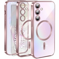 Stražnja maskica za Samsung Galaxy A35 5G, MagSafe, roza + zaštitno staklo za ekran