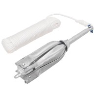 Sklopivo sidro s užetom, srebrno, 10 kg, kovano željezo