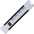 HOME Produžni kabel, 4 utičnica, prekidač, 1,0mm², 2 met, bijeli, PNV 04K/WH