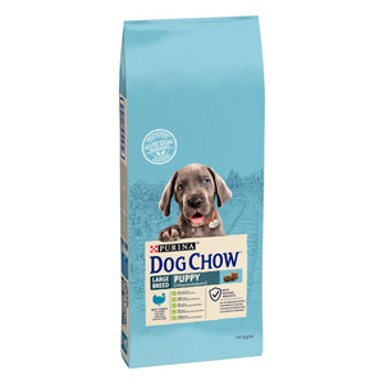 DOG CHOW Hrana za pse Large Breed Puppy, puretina, 14 kg