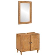 Set namještaja za kupaonicu 2-dijelni smeđa 62 x 33 x 58 cm