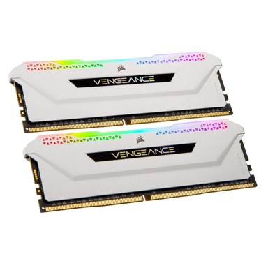 CORSAIR RAM memorija Vengeance RGB Pro SL, DDR4, 3600 MHz, CL18, 16 GB Dual-Kit, bijela CMH16GX4M2D3600C18W