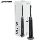 MANTA Četkica za zube Lovio SonicProtect PRO, 5 nastavaka, 5 načina rada, crna
