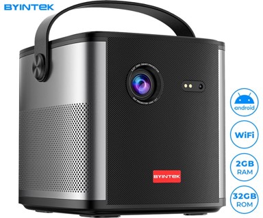 BYINTEK Projektor UFO U80, prijenosni, Android, WiFi, 2GB RAM / 32GB memorije, 500 lumena