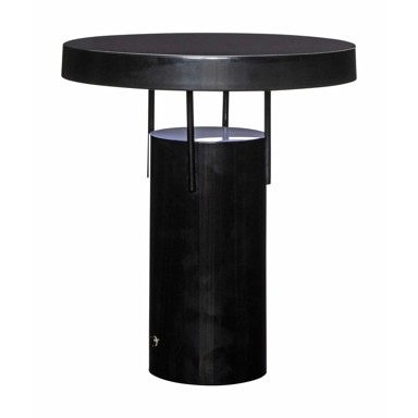 HÜBSCH Crna LED stolna lampa s mogućnosti zatamnjivanja s metalnim sjenilom (visina 28 cm) BringMe 