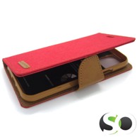 XIEKE Preklopna futrola za iPhone 11 Pro Max Canvas Crvena