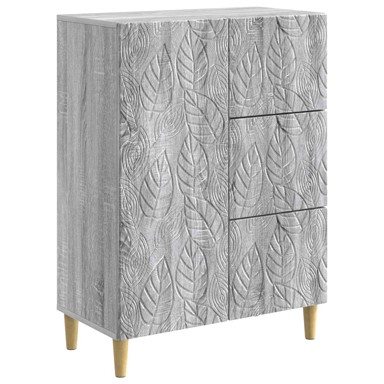 Krevet, 66 x 34,5 x 90 cm, konstruirano drvo, siva sonoma