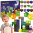 WOOPIE TOYS Svjetleće magnetske kocke Halloween, 63 kom.