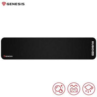 GENESIS Podloga za zapešće Rubid 400, ergonomska, meka pjena, 470 x 95 mm, crna 